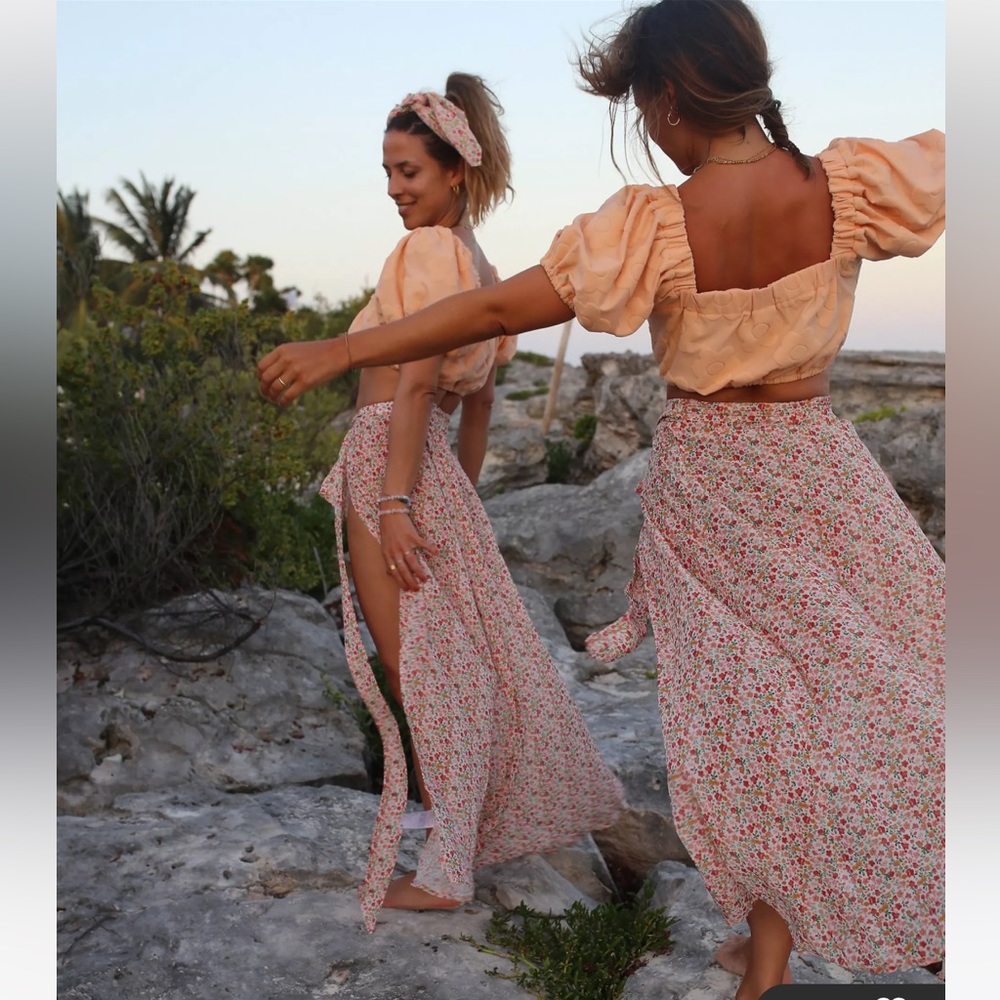 Sarong wrap skirt